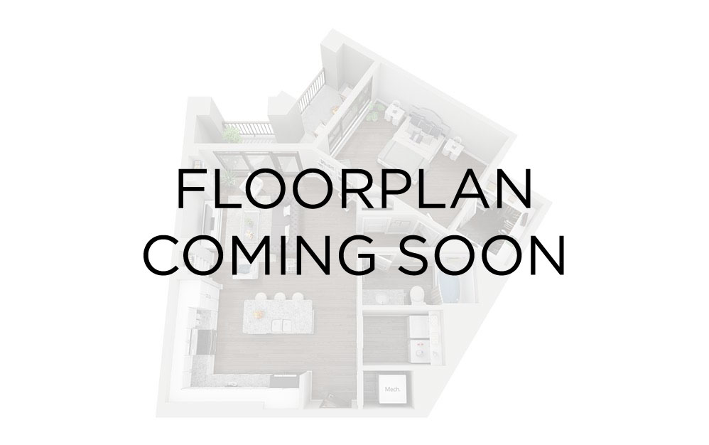 B1R - Studio floorplan layout with 1 bathroom and 497 square feet